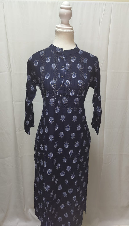 Navy Blue Kurti