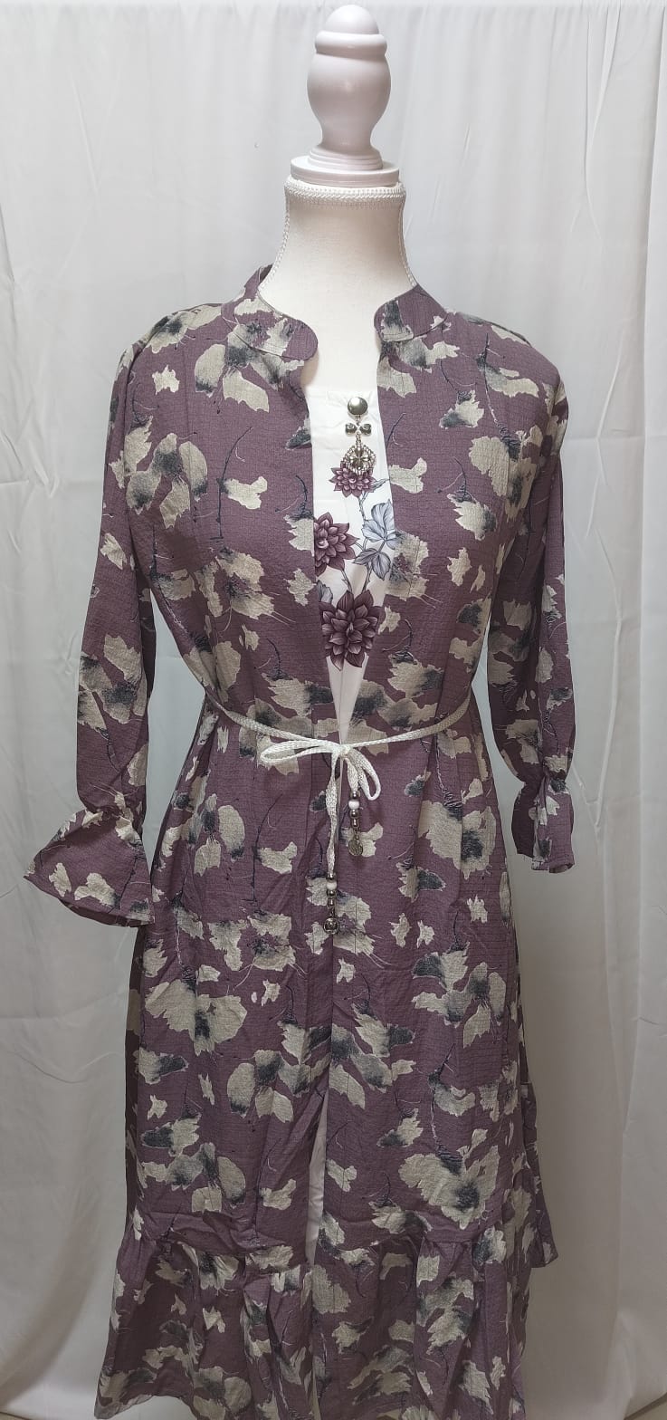 White Gown with Coat