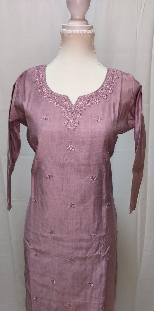 Rose Colored Chudidhar Set