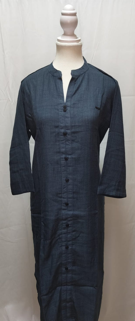 Dark Grey Denim Kurti
