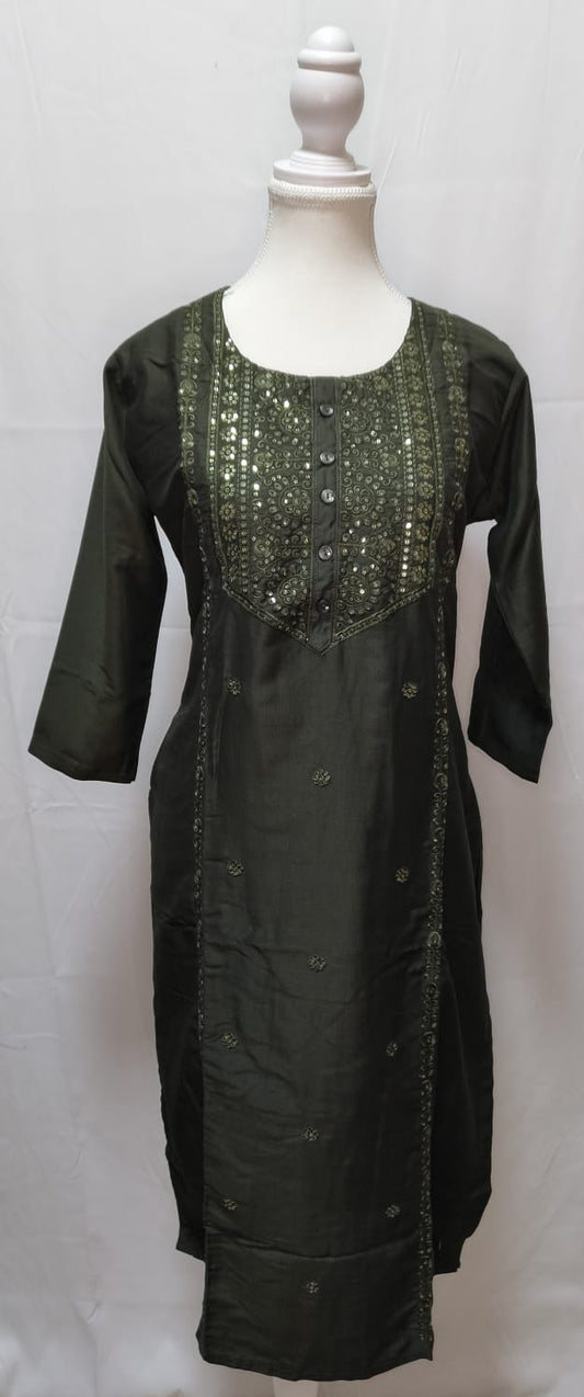 Dark Green Chudidhar Set