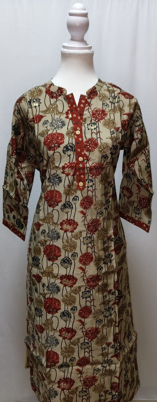 Brown Kurti Set