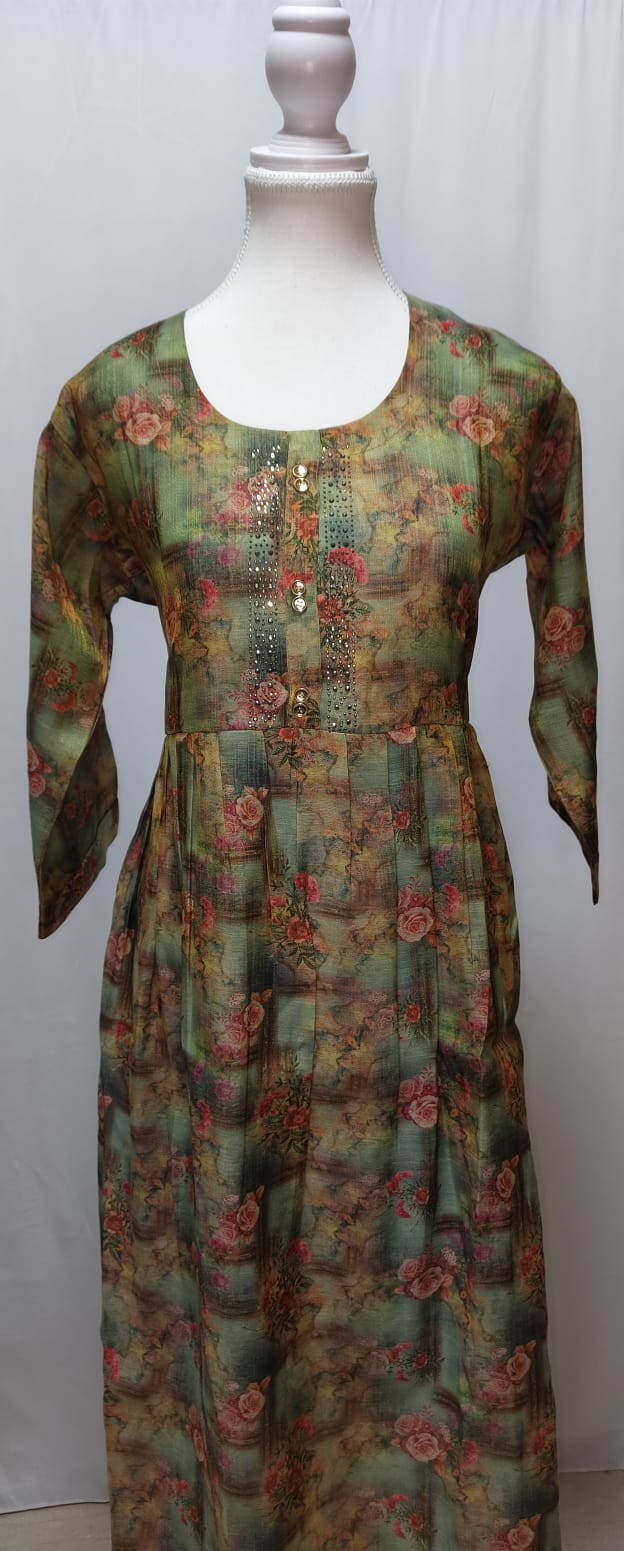 Green Party Gown