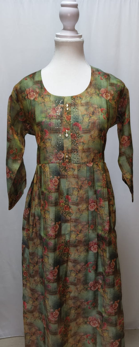Green Party Gown