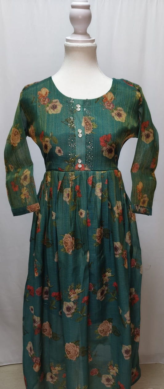 Dark Green Party Gown